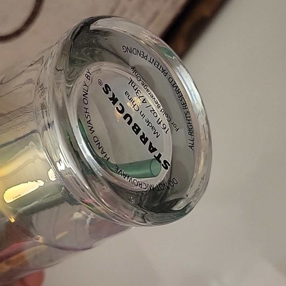 Starbucks Overseas Irridescent 'recycled' Glass Cup - Picture 3 of 3